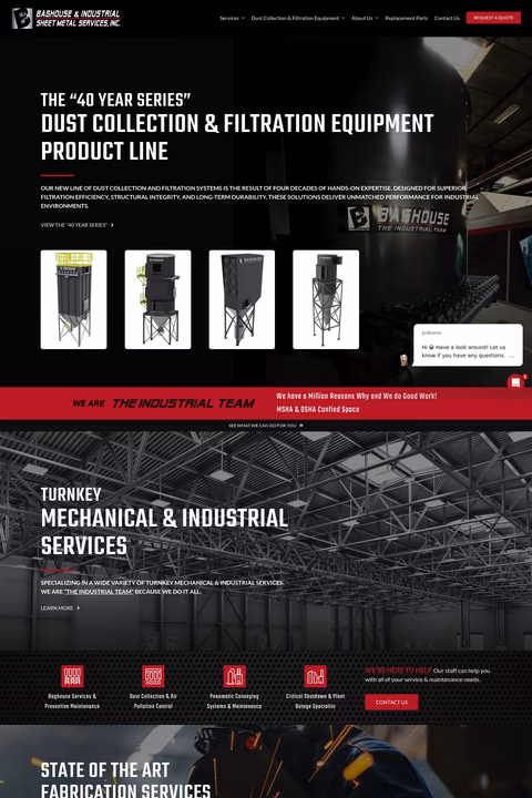 Baghouse-Industrial-Sheet-Metal-Services Homepage 1440px