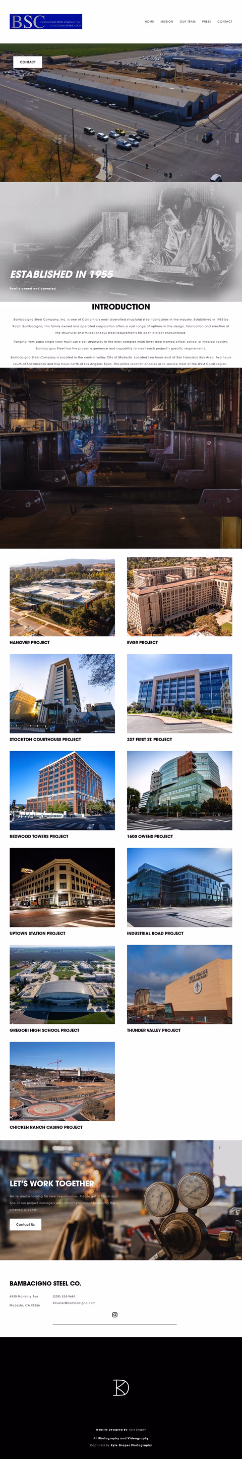 Bambacigno-Steel-Company Homepage 1440px