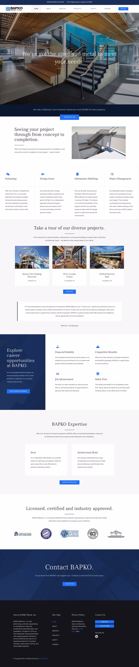 Bapko-Metal Homepage 1440px