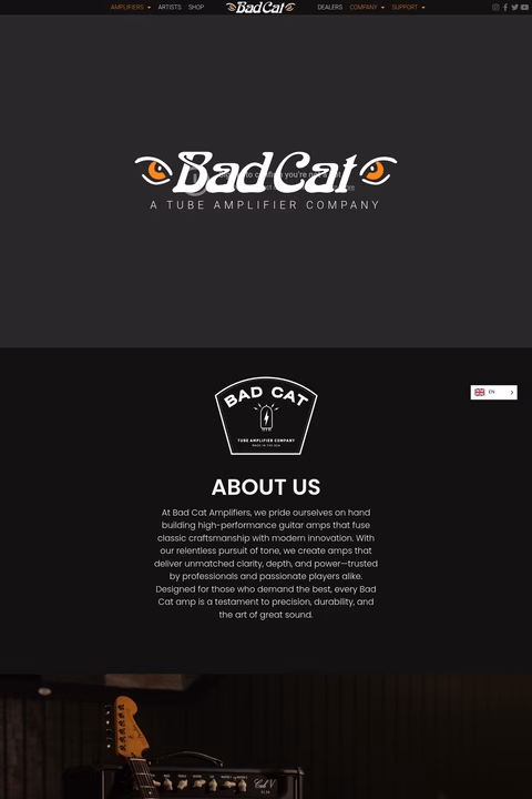 Bad-Cat-Amplifiers Homepage 1440px