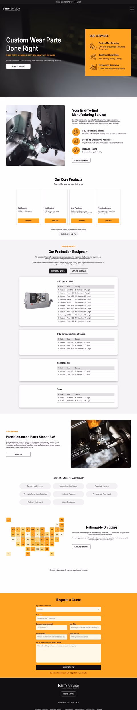 Barrel-Service-Company Homepage 1440px