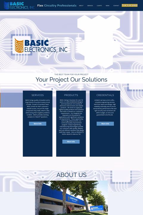 Basic-Electronics-Inc Homepage 1440px
