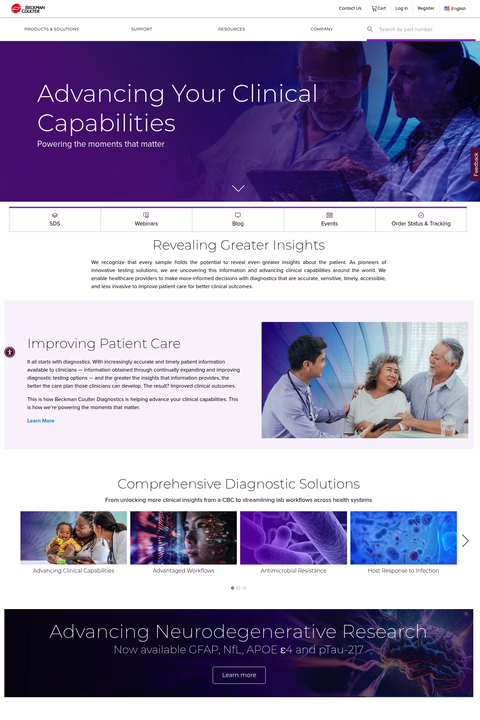 Beckman-Coulter Homepage 1440px