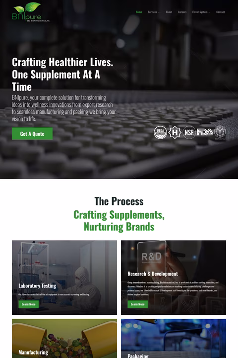 Bio-Nutraceuticals Homepage 1440px