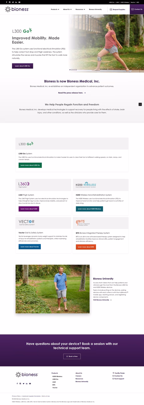 Bioness-Inc Homepage 1440px