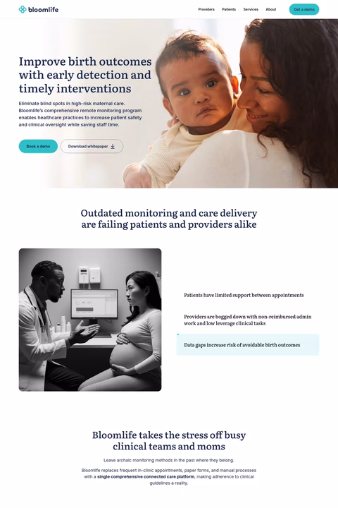 Bloomlife Homepage 1440px