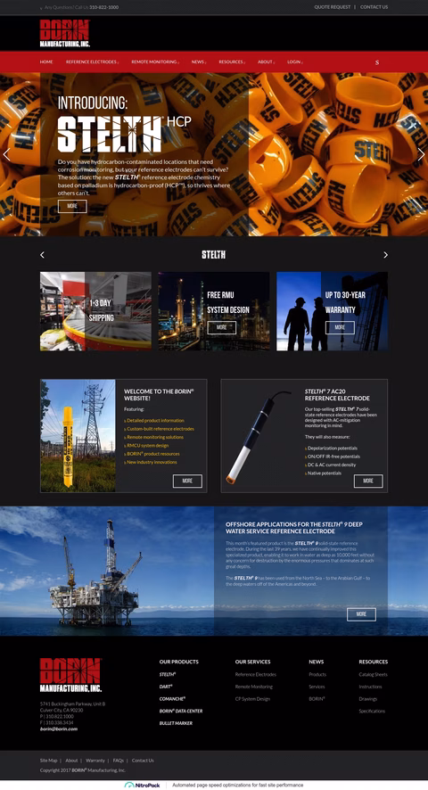 Borin-Manufacturing Homepage 1440px