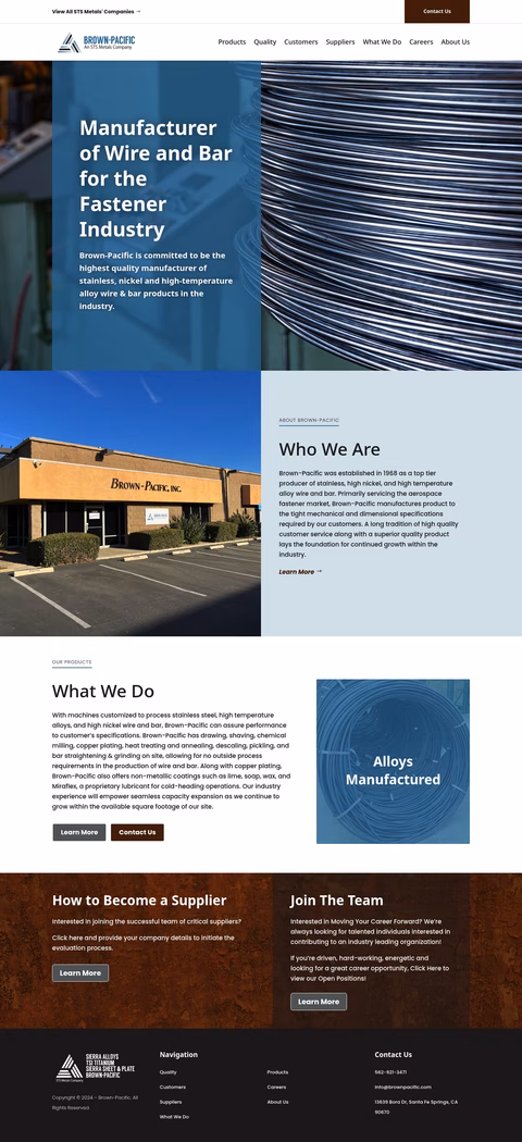 Brown-Pacific Homepage 1440px