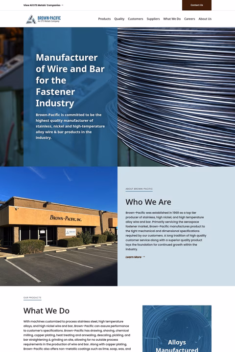 Brown-Pacific Homepage 1440px