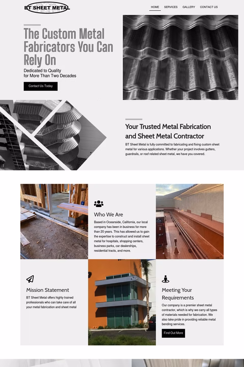 Bt-Sheet-Metal Homepage 1440px