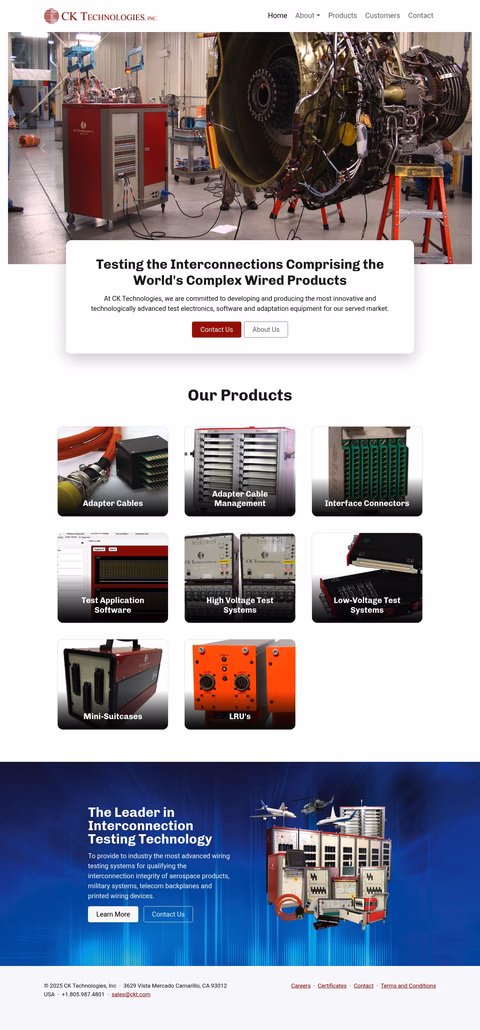 C-K-Technologies Homepage 1440px