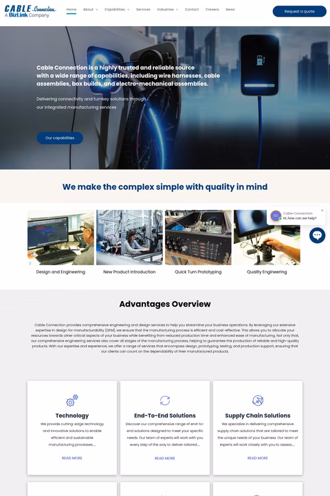 Cable-Connection Homepage 1440px