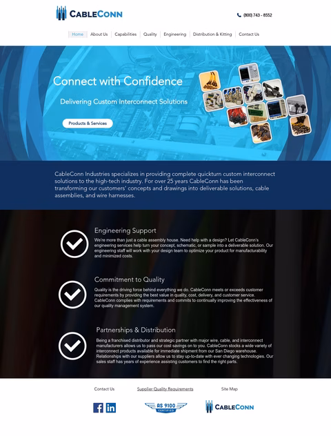 Cableconn-Industries Homepage 1440px