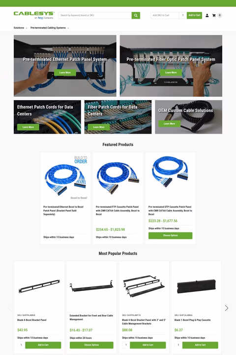 Cablesys Homepage 1440px