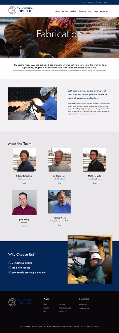 Cal-Sierra-Pipe Homepage 1440px