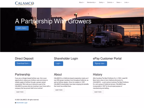 Calamco Homepage 1440px