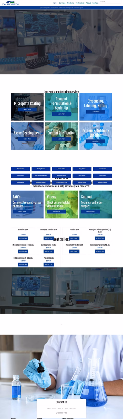 Calbiotech Homepage 1440px