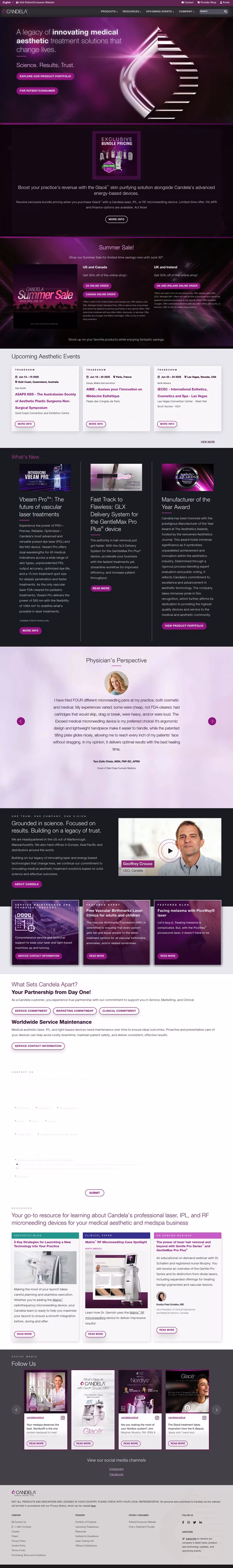 Candela-Medical Homepage 1440px