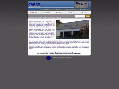 Capax-Technologies Homepage 1440px