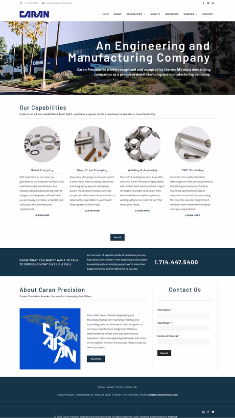 Caran-Precision-Engineering-Manufacturing Homepage 1440px