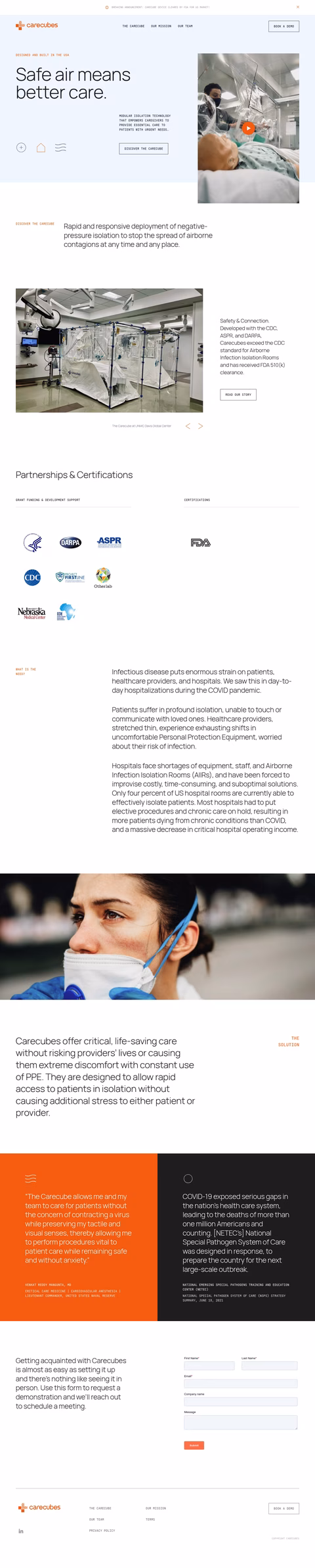 Carecubes Homepage 1440px