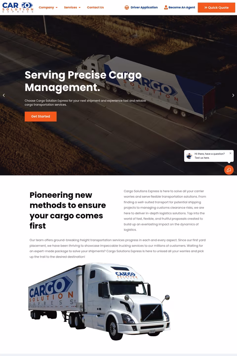 Cargo-Solution-Express Homepage 1440px