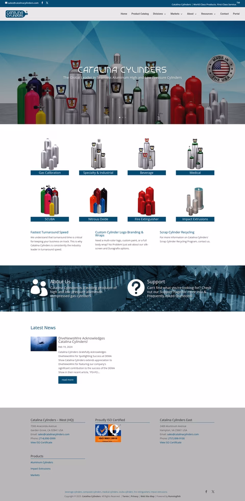 Catalina-Cylinders Homepage 1440px