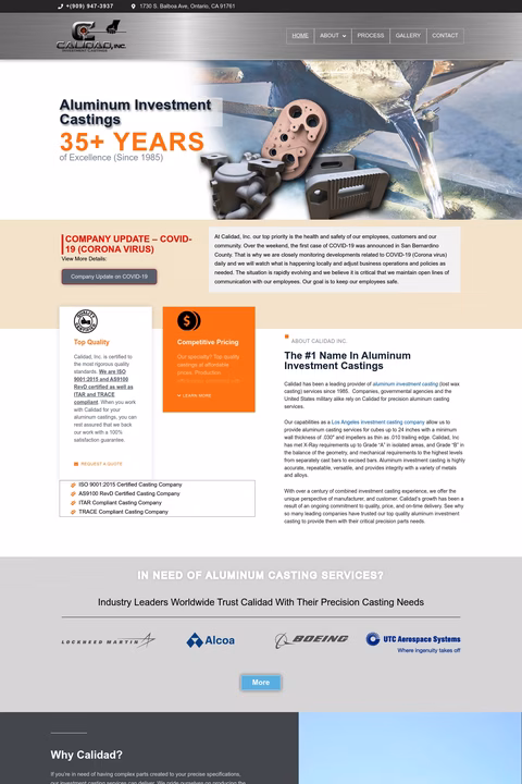 Calidad-Inc Homepage 1440px