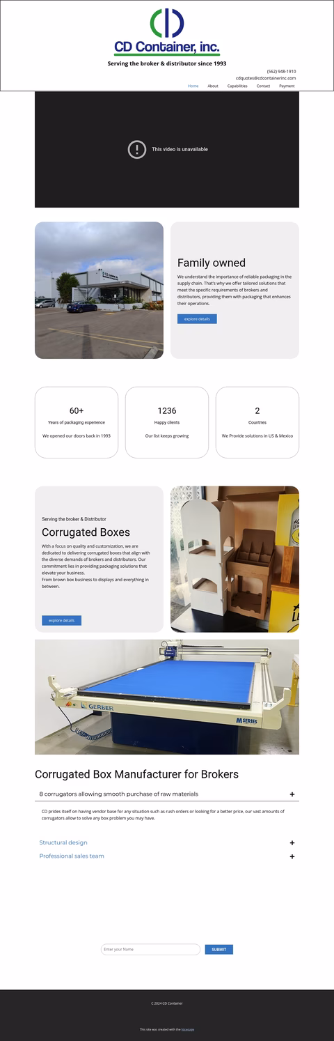 Cd-Container-Inc Homepage 1440px