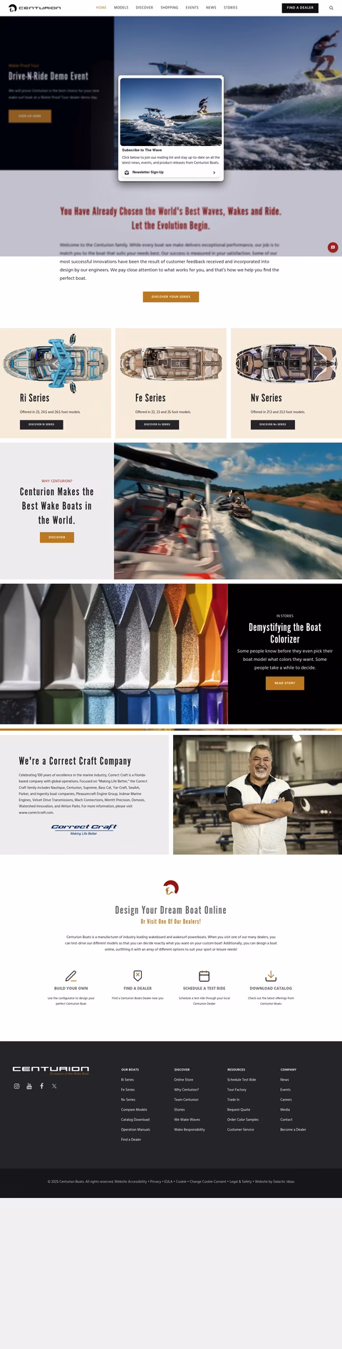 Centurion-Boats Homepage 1440px