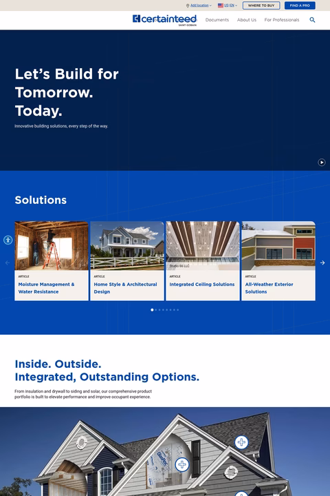 Certainteed Homepage 1440px