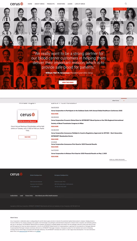 Cerus-Corporation Homepage 1440px