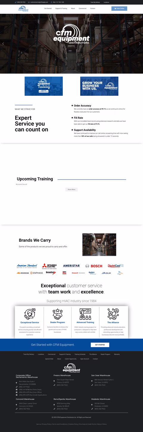 Cfm-Equipment-Distributors Homepage 1440px