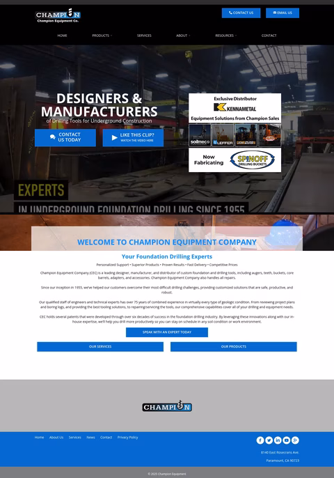 Champion-Equipment-Company Homepage 1440px