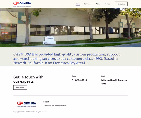 Chem-Usa Homepage 1440px