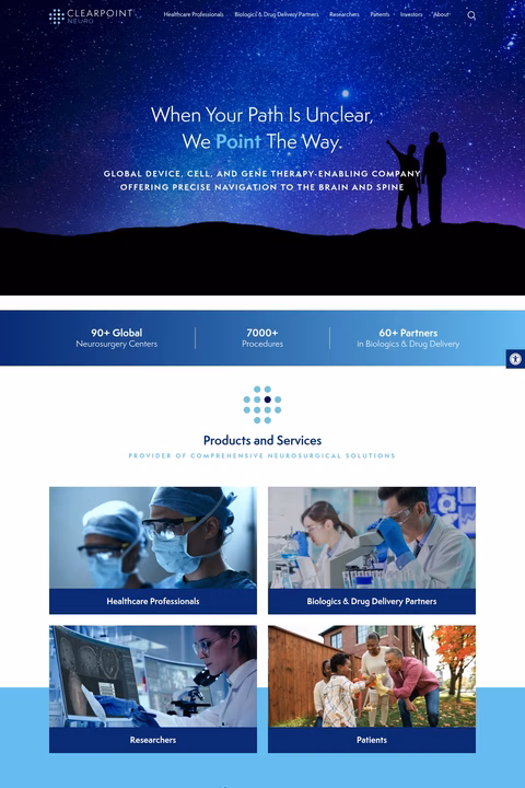 Clearpoint-Neuro Homepage 1440px