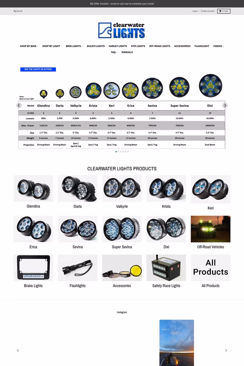 Clearwater-Lights Homepage 1440px