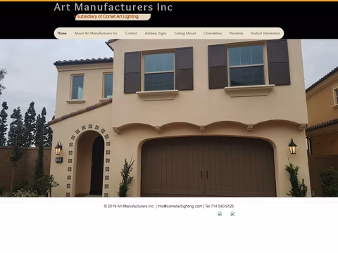 Comet-Art-Lighting Homepage 1440px