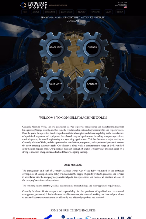 Connelly-Machine-Works Homepage 1440px