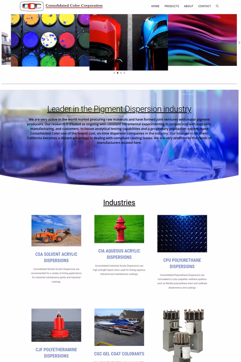 Consolidated-Color-Corporation Homepage 1440px