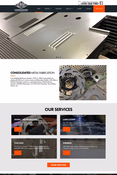 Consolidated-Metal Homepage 1440px
