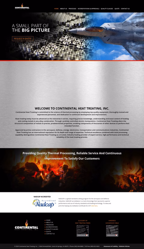 Continental-Heat-Treating Homepage 1440px