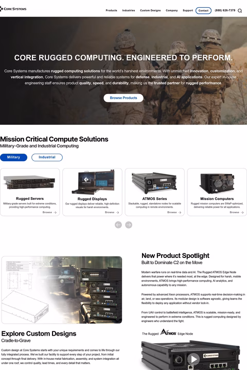 Core-Systems Homepage 1440px
