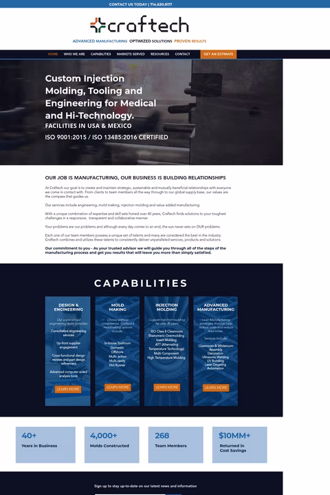 Craftech-Corporation Homepage 1440px