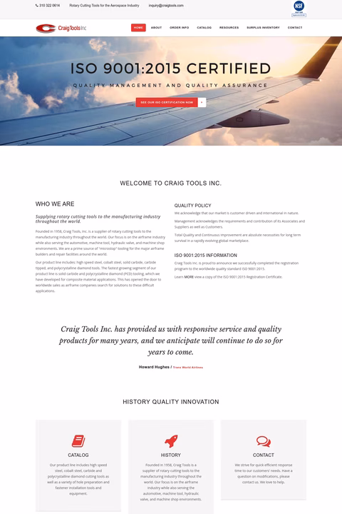 Craig-Tools-Inc Homepage 1440px