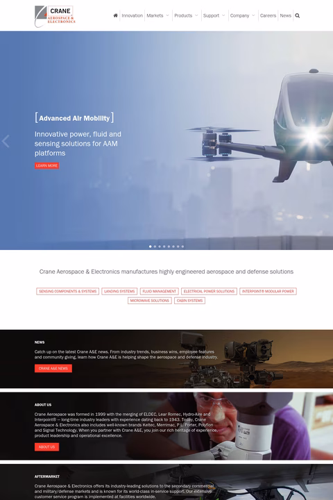 Crane-Aerospace-Electronics Homepage 1440px