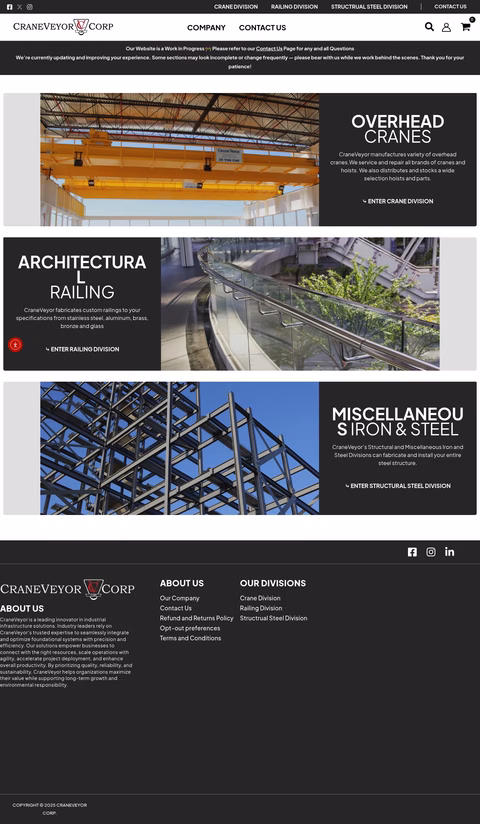 Craneveyor-Corporation Homepage 1440px