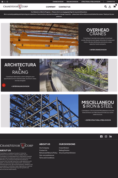 Craneveyor-Corporation Homepage 1440px