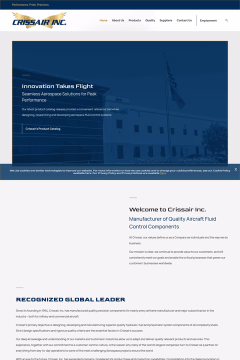 Crissair-Inc Homepage 1440px