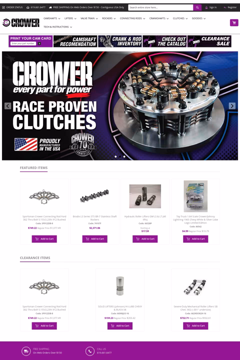 Crower-Cams-Equipment-Company Homepage 1440px